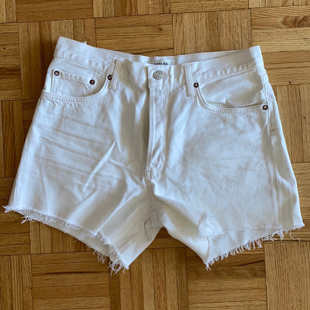 Unworn w tags Agolde white reese shorts